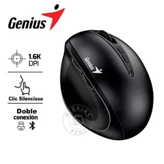 MOUSE GENIUS ERGO 8300S WIRELESS VERTICAL 7-BOT ERGONOMICO BLACK
