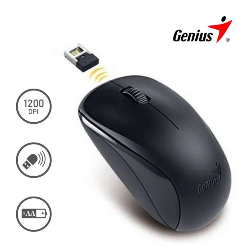 MOUSE INALAMBRICO GENIUS NX-7000 BLUEEYE NEGRO