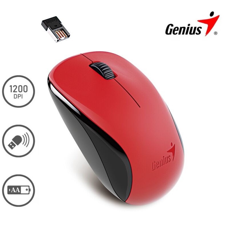 MOUSE INALAMBRICO GENIUS NX-7000 BLUEEYE ROJO
