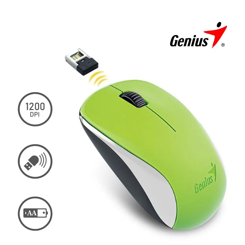MOUSE INALAMBRICO GENIUS NX-7000 BLUEEYE VERDE