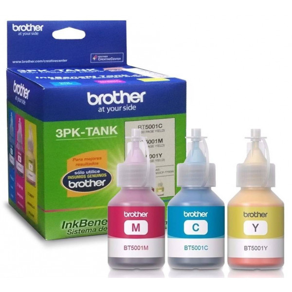 TINTA BROTHER 3PK-TANK PARA IMPRESORAS T300, T500, T700 COLORES