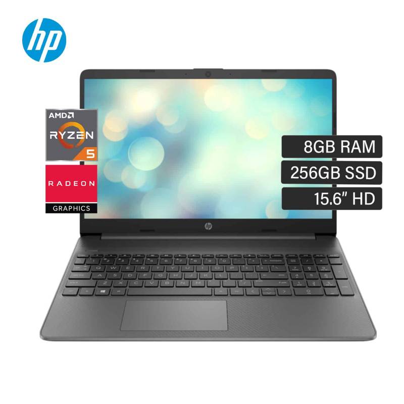 LAPTOP HP 15-EF2523LA HD 15.6”, RYZEN 5 5500U 2.1GHZ, RAM 8GB DDR4, SSD 256GB NVME