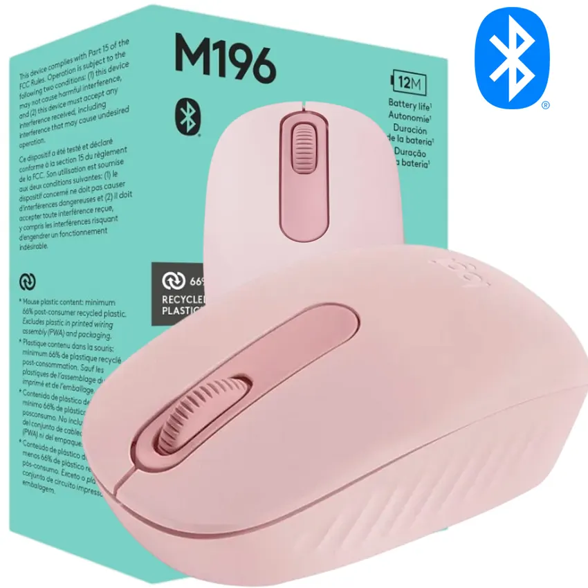 MOUSE LOGITECH M196 BLUETOOTH ROSA (910-007458)