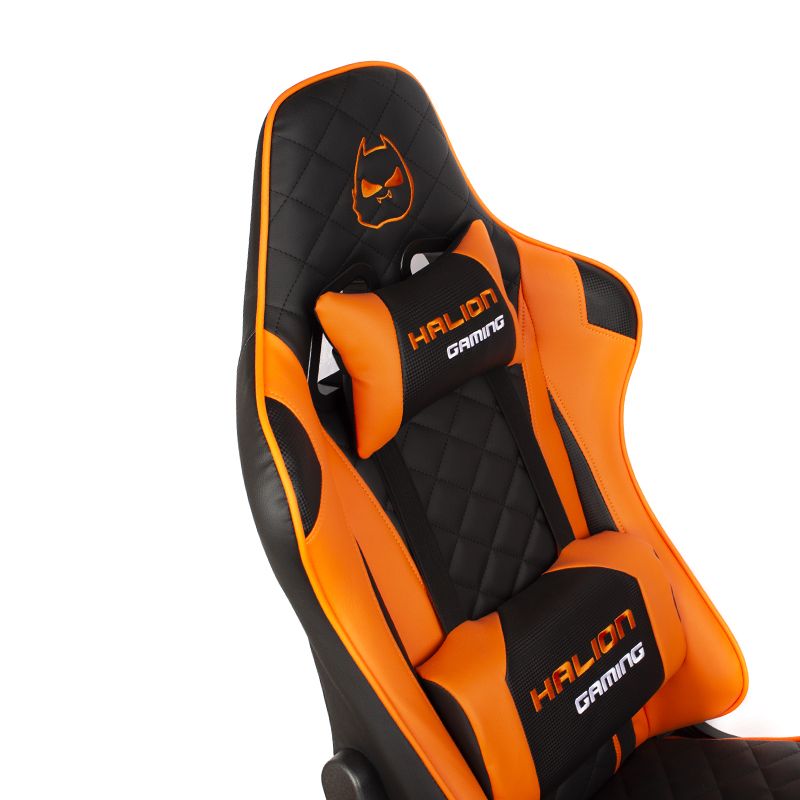 SILLA GAMER HALION HA-S41 NEGRO/NARANJA
