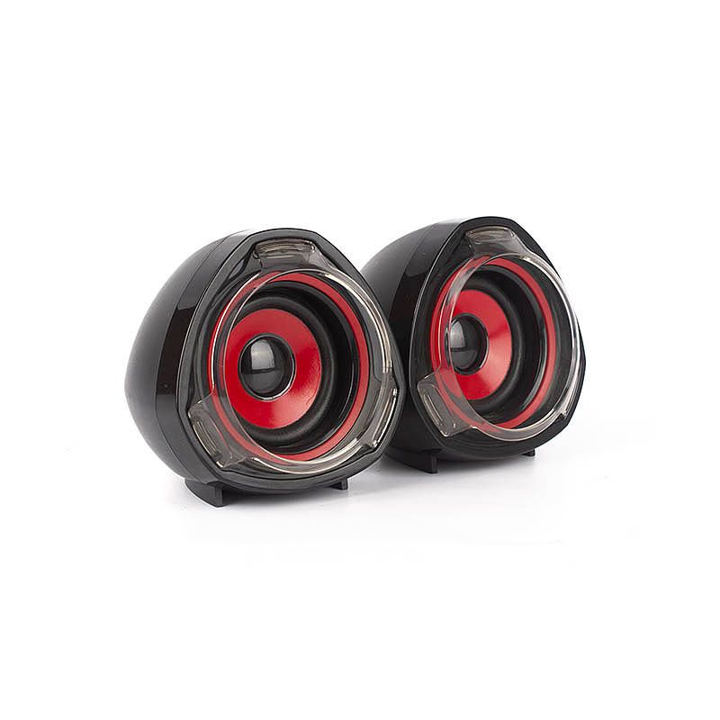 PARLANTE HALION GAMER 2.0 HA-S228 2X5W, USB, ROJO