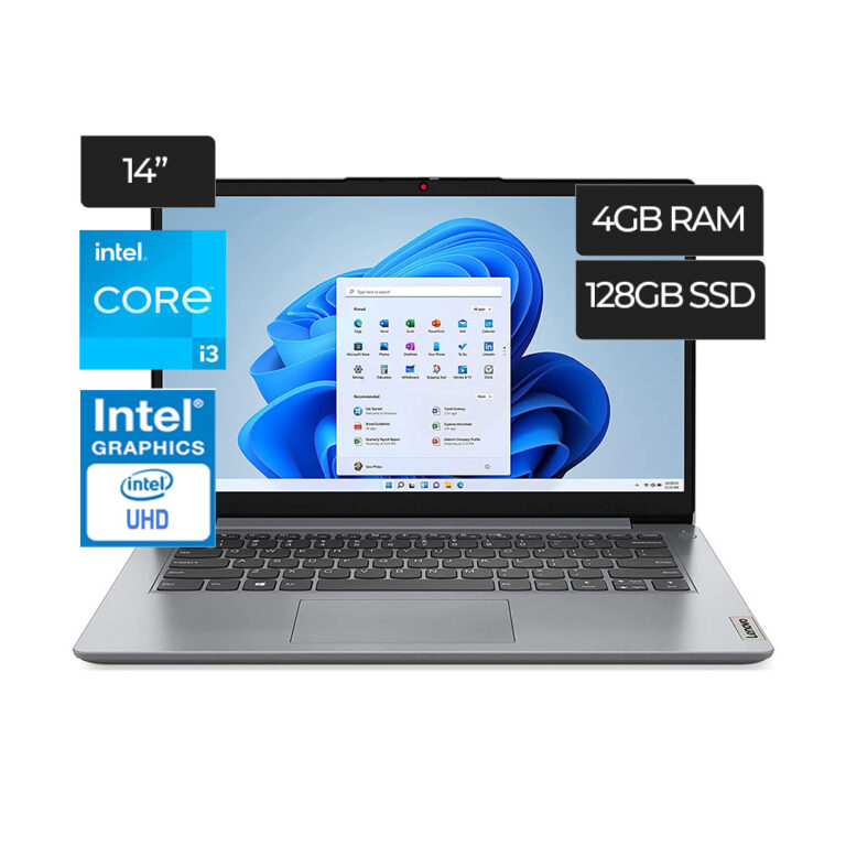 Laptop Lenovo IDEAPAD 1 14IAU7 14" HD, i3-1215U 4.4 GHz, RAM 4GB DDR4, SSD 128GB NVMe