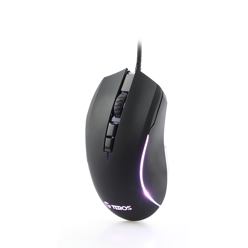 MOUSE ÓPTICO TEROS TE-5160N, 6400DPI, RGB, USB, 7 BOTONES