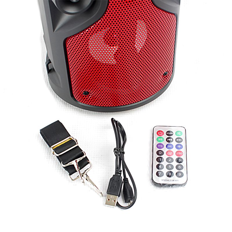 PARLANTE CON BATERIA HALION BARRIL HA-M4 2x4" 80W, LED, RADIO FM / BLUETOOTH / KARAOKE / USB /SD