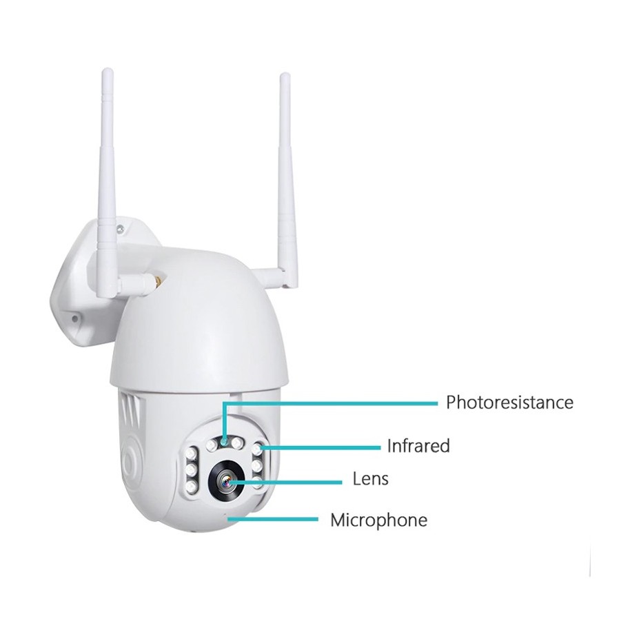 CAMARA DOMO EXTERIOR V307R(WN), 1080P, WIFI, EXTERIOR, BLANCO