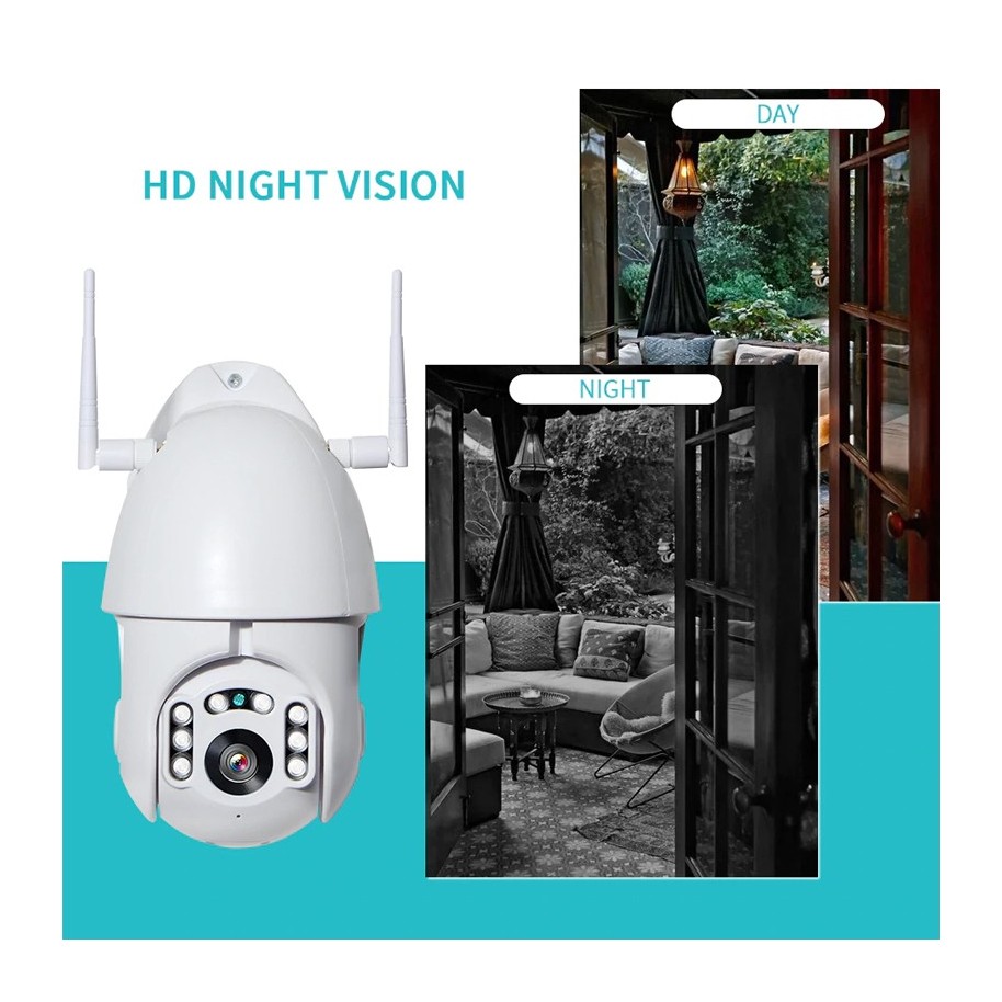 CAMARA DOMO EXTERIOR V307R(WN), 1080P, WIFI, EXTERIOR, BLANCO