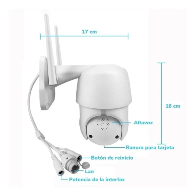 CAMARA DOMO EXTERIOR V307R(WN), 1080P, WIFI, EXTERIOR, BLANCO