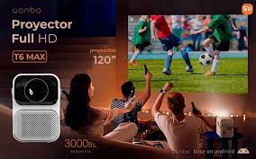 PROYECTOR INTELIGENTE XIAOMI WANBO T6 MAX, FULL HD 1080P, 550 LUMENS ANSI, ANDROID TV 9, WIFI, BLUETOOTH