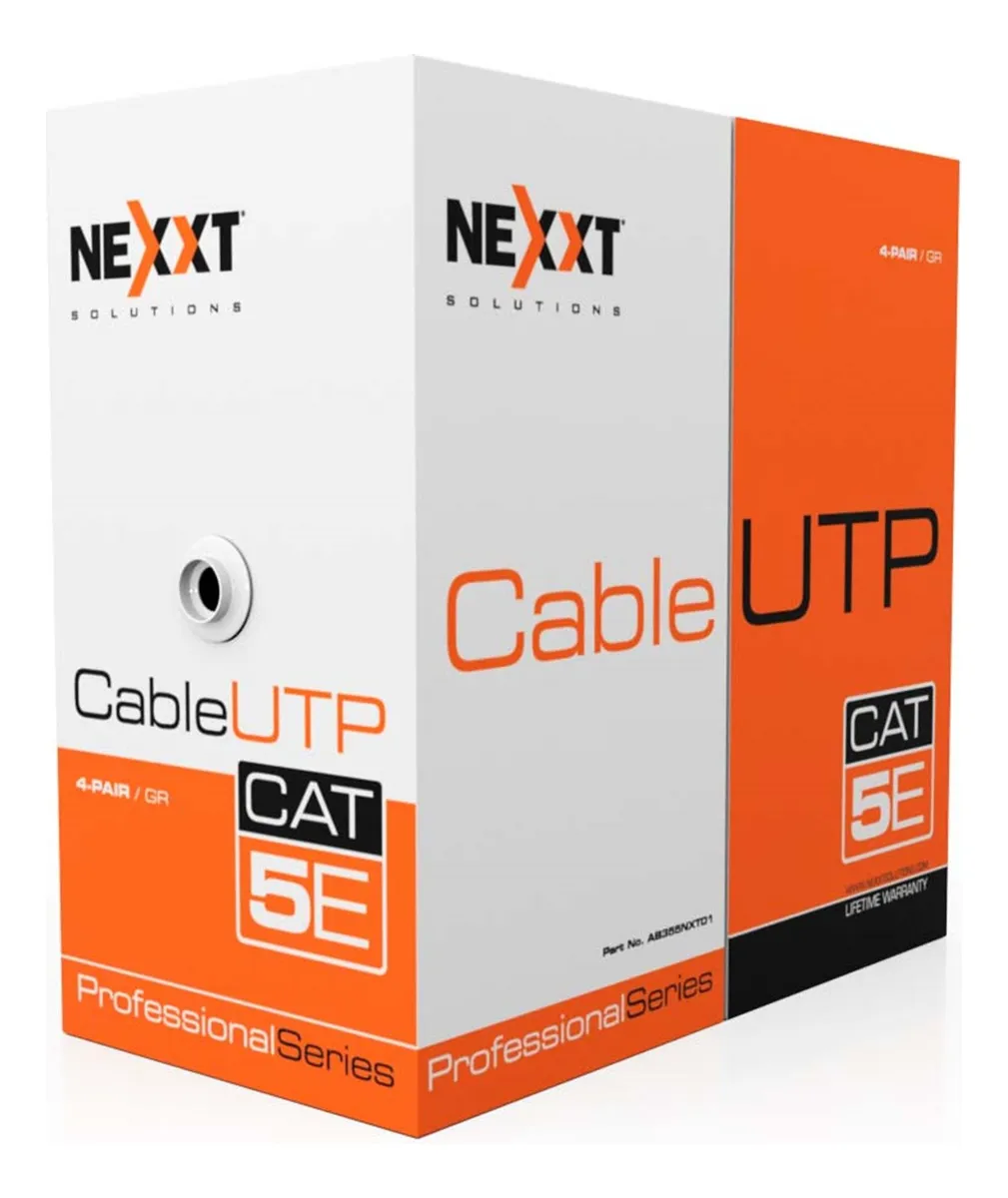 Cable de red Nexxt Professional Cat5e UTP Cable 4P 24AWG CM 305m GR