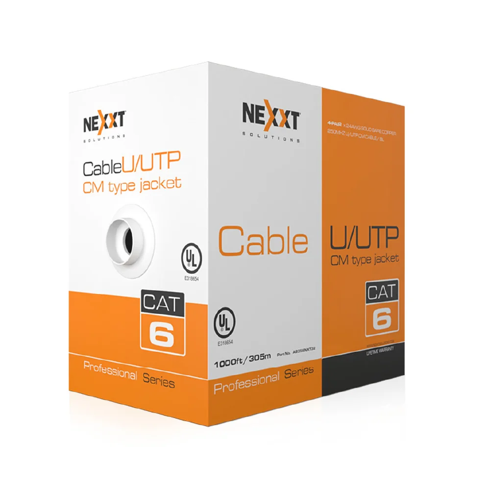 CABLE DE RED NEXXT UTP CAT6 1000FT/305M AZUL 24 AWG / AB356NXT32