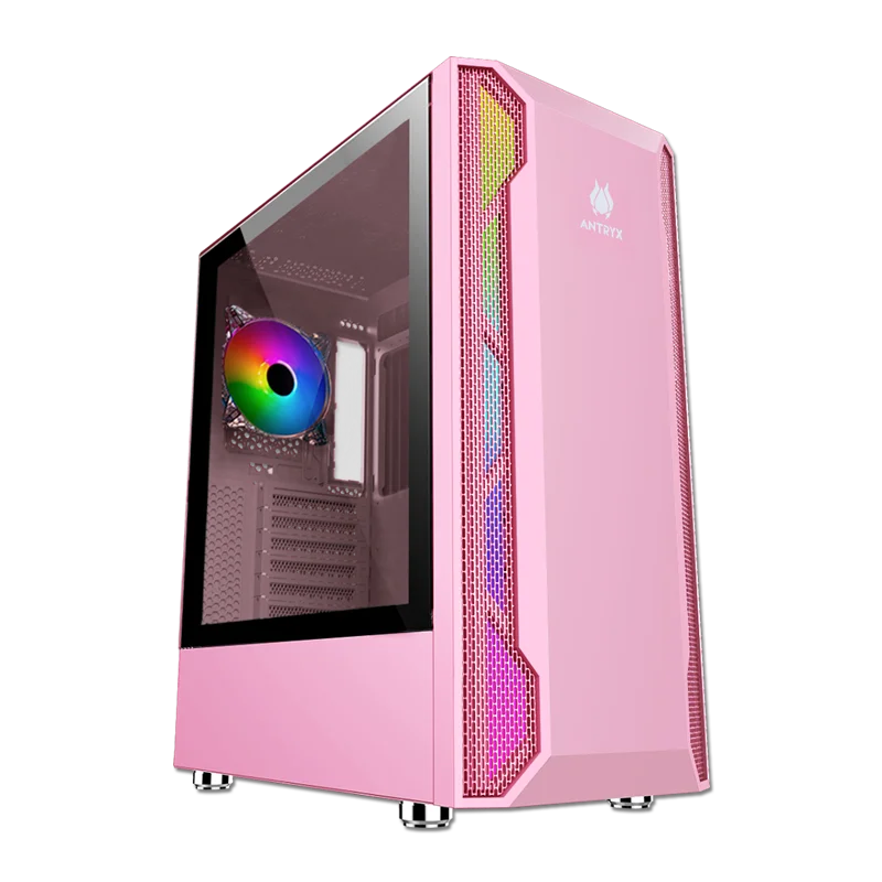 CASE ANTRYX RX 430 ROSADO USB3.0, FAN X2, C/CINTA LED, VIDRIO TEMPLADO