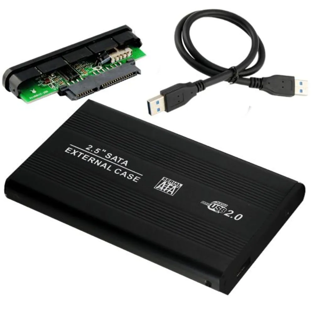 ENCLOSURE PARA DISCO DURO 2.5" USB 2.0, HDD CASE SATA