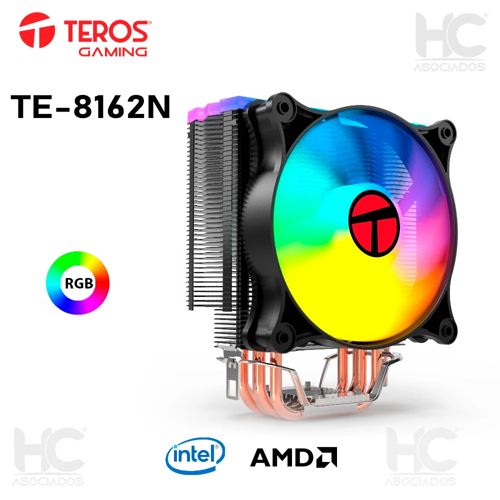 Cooler para procesador TE-8162N, Intel y AMD, TDP 150W Máx, Aire