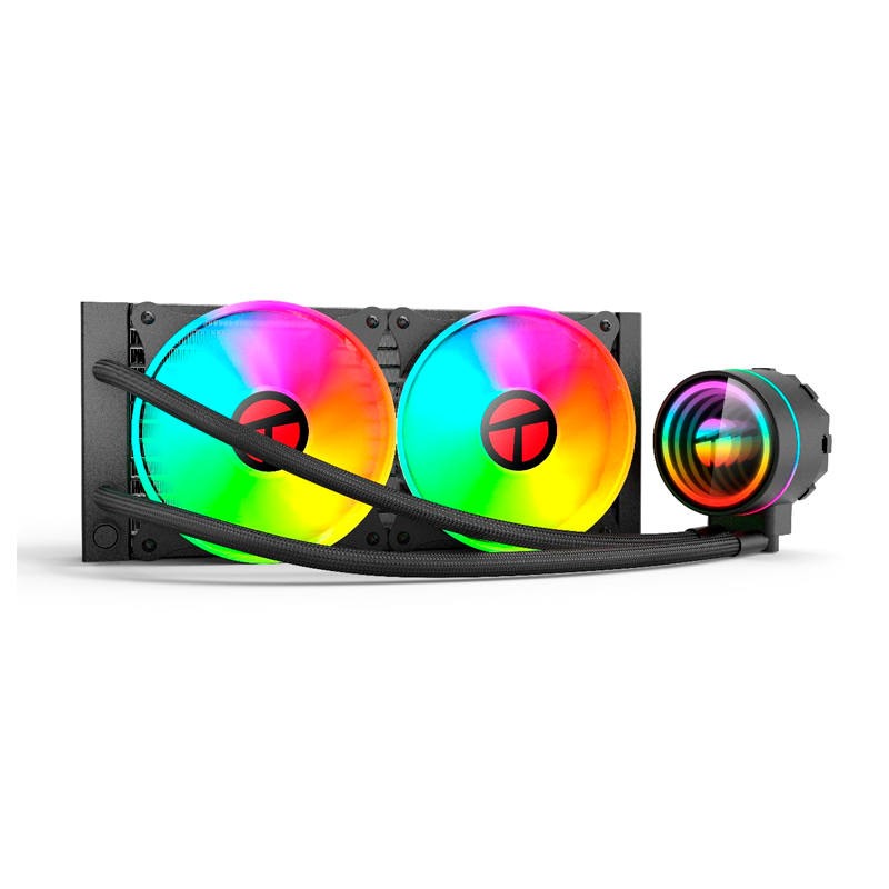 Cooler para procesador TEROS TE-8164N, Intel y AMD, TDP 265W Máx, 24 cm, líquida