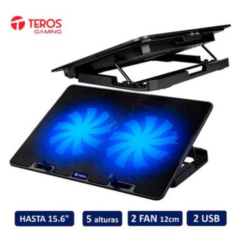 COOLER LAPTOP TEROS TE-7020N / COMPATIBLES CON NB HASTA 15.6" / 2 FAN DE 12CM