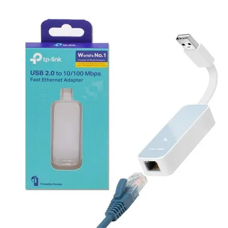 ADAPTADOR DE RED TP-LINK UE200 USB2.0 A ETHERNET, 10/100MBPS