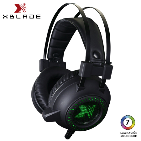 AUDIFONO CON MICROFONO GAMER XBLADE MORDAX ESTÉREO RGB BLACK (GXB-HG8750)