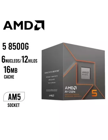 Procesador AMD Ryzen 5 8500G 3.50 / 5.00 GHz, 16MB L3 Cache, 6-Cores, 4nm, TDP: 65W
