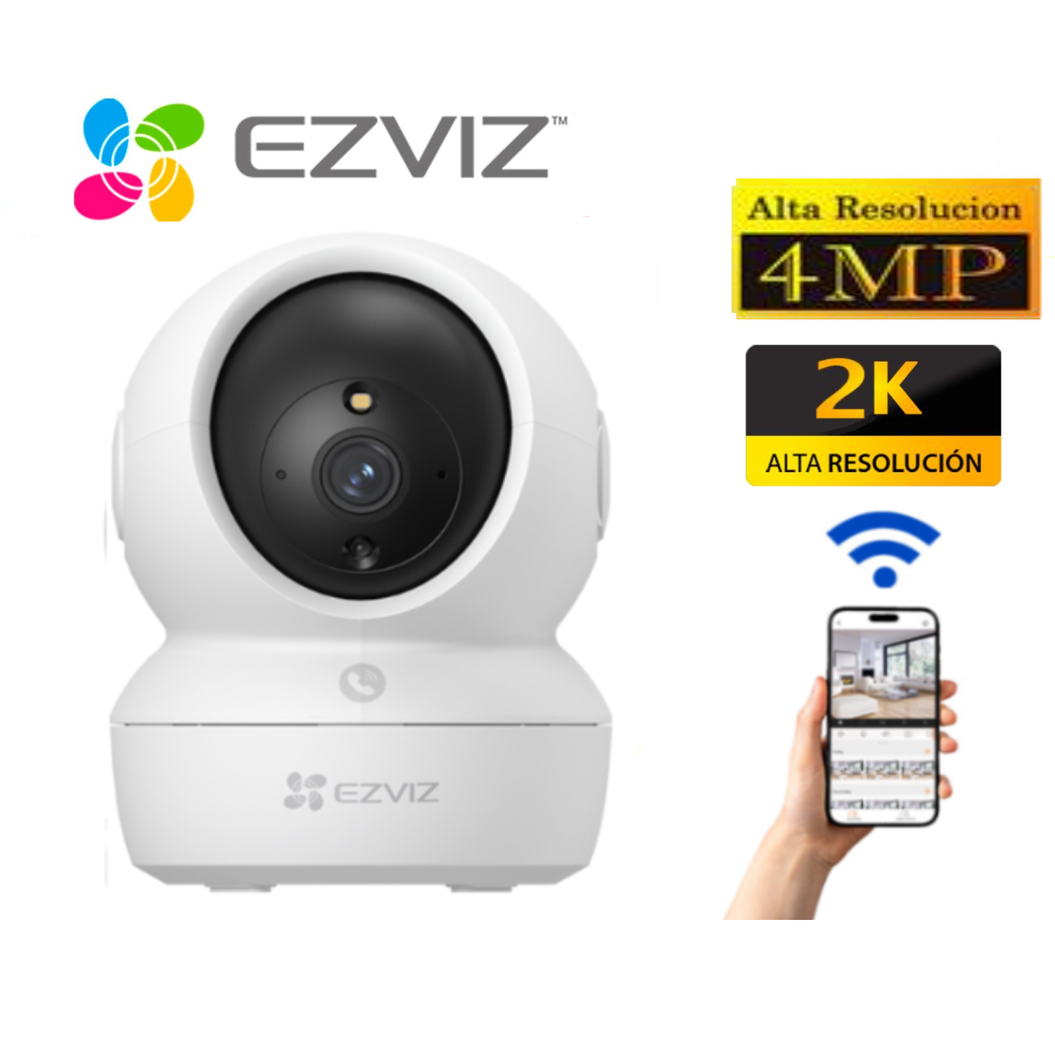 CAMARA IP PTZ EZVIZ H6C PRO 2K+ 4MP. LENTE 4MM