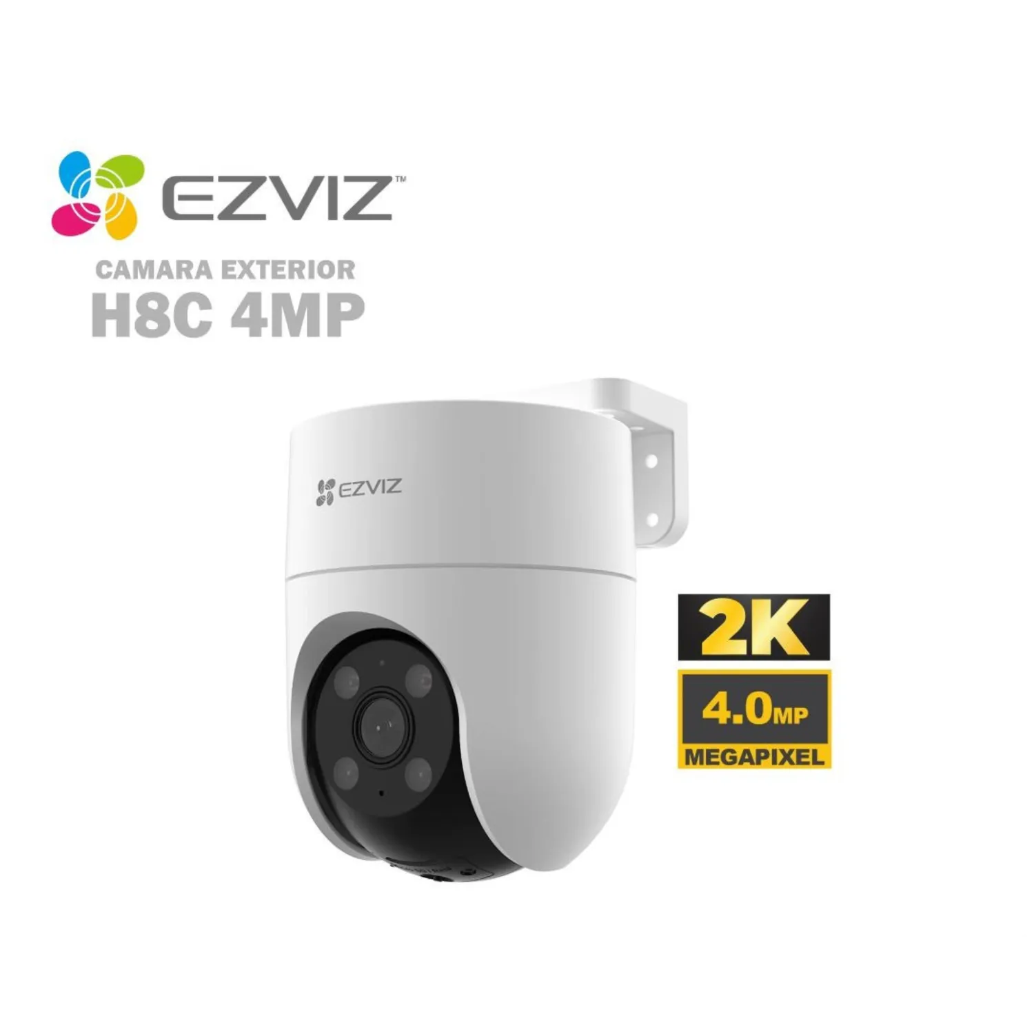 Cámara EZVIZ H8c, 2K 4MP, PTZ 360°, Wifi, Exterior