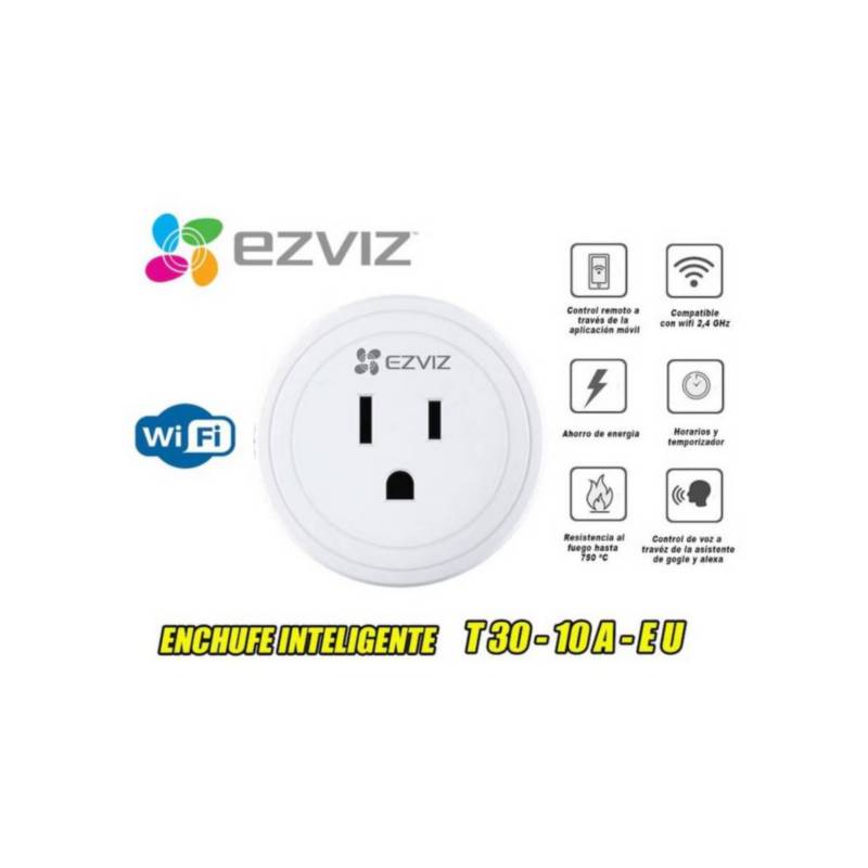 TOMACORRIENTE INTELIGENTE EZVIZ T30, WIFI