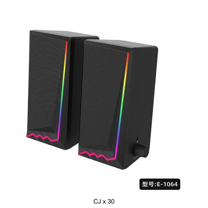 PARLANTE 2.0 PARA PC CON LUCES RGB E-1064