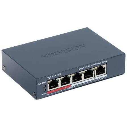 SMART SWITCH ADMINIS 4 POE ALL 100M + 1 UP RJ45 GIGABITE - BAJO CONSUMO