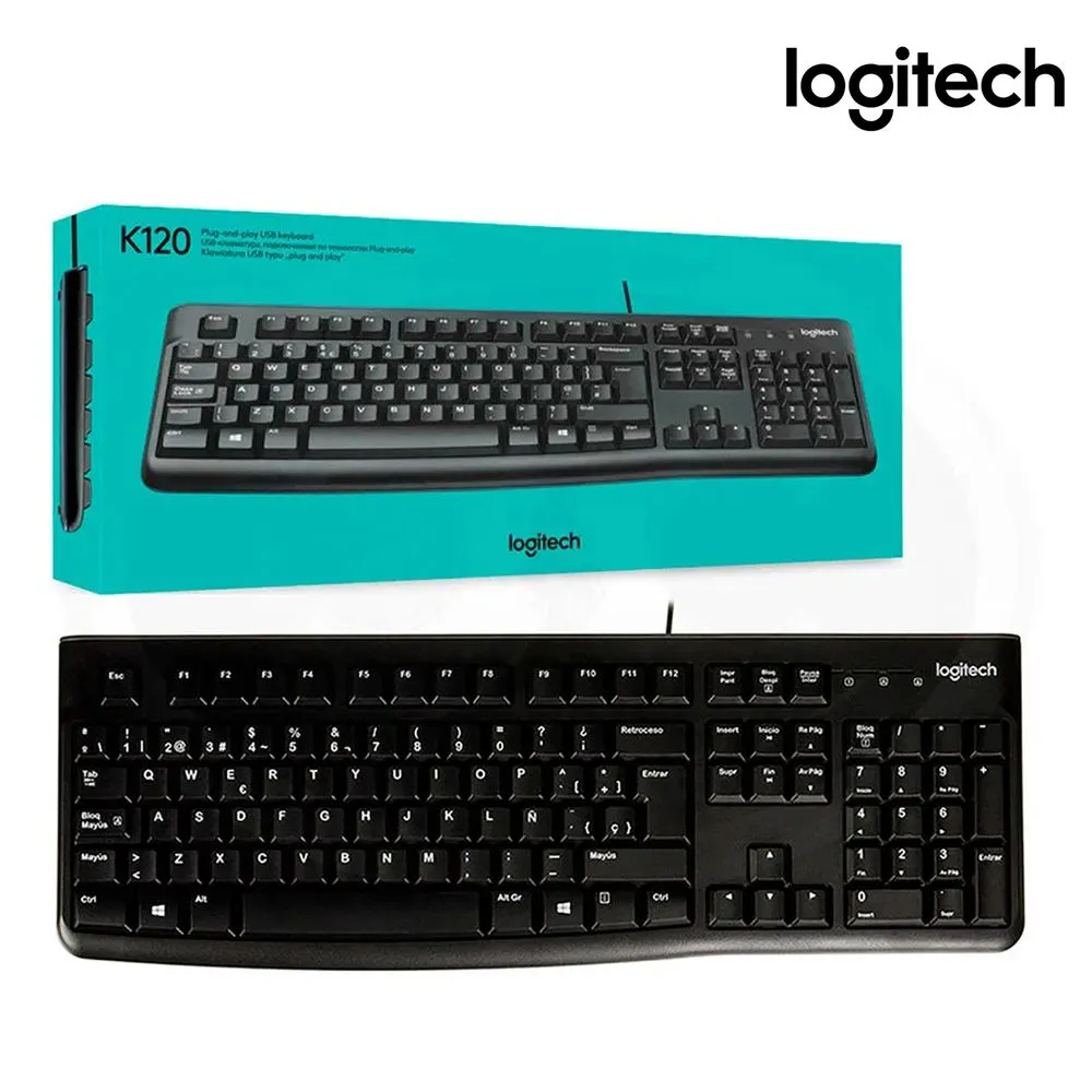 TECLADO LOGITECH K120 USB SP NEGRO