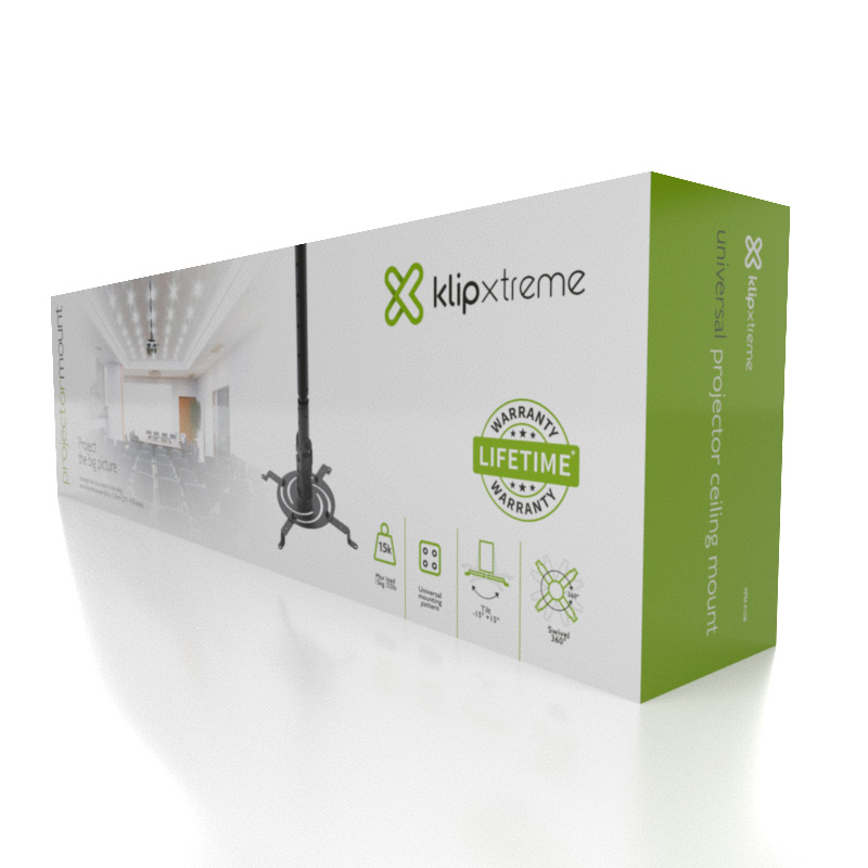 Klip Xtreme KPM-610B - Kit de montaje (pies, montaje en techo inclinado/giratorio) - para proyector