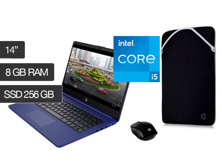 LAPTOP HP 14-DQ2514LA HD 14”, I5-1135G7 2.4GHZ, RAM 8GB DDR4, SSD NVME 256GB SSD