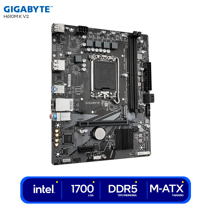 Motherboard Gigabyte H610M K V2, Chipset Intel H610, LGA1700, Micro ATX, Ddr5