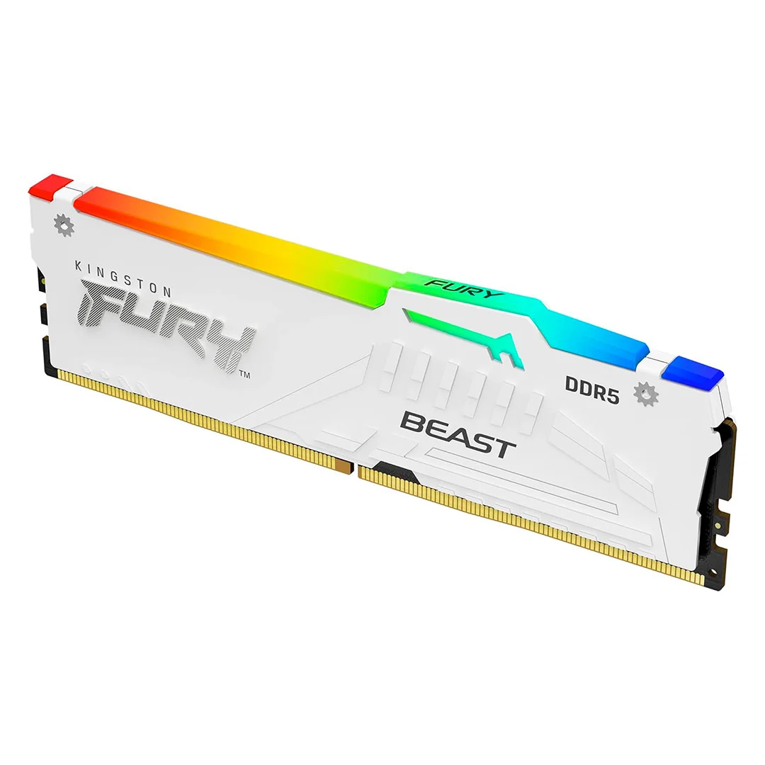 Memoria DIMM Kingston FURY Beast White EXPO, 16GB DDR5-5200MT/s PC5-41600, CL36, 1.25V