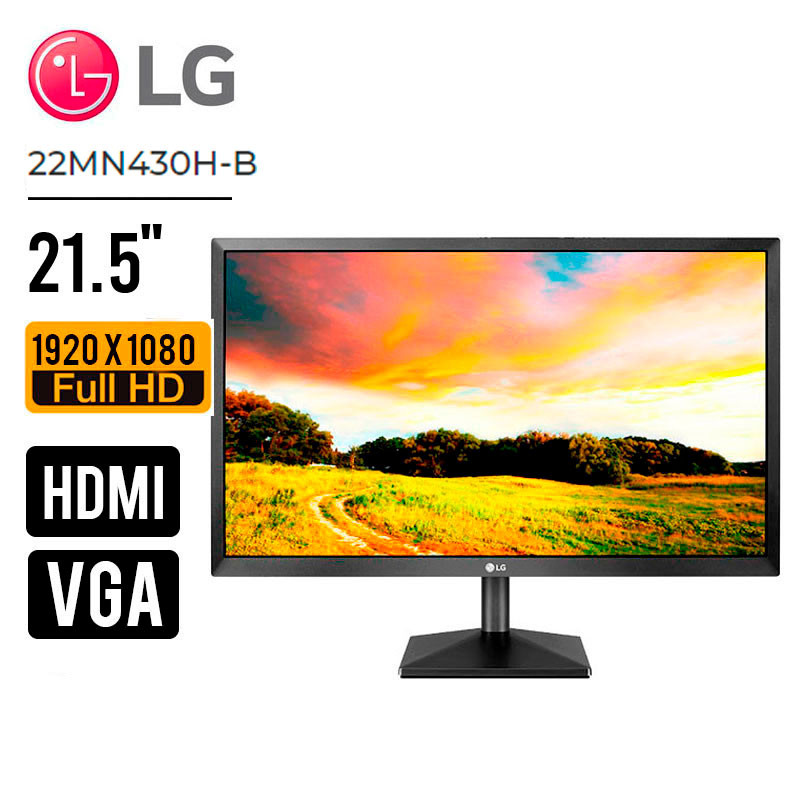 Monitor LG 22MN430M-B, LED 21.5" IPS 1920x1080 (FHD), VGA / HDMI x2