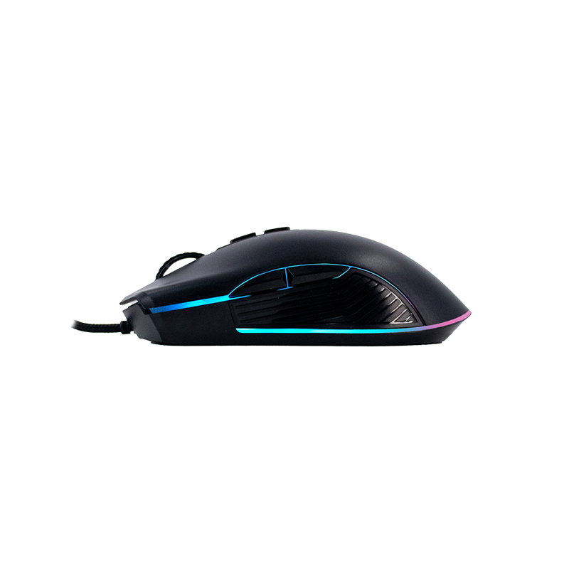 Mouse gamer TEROS TE-1233G, DPI hasta 7200, RGB,7 botones, USB, negro