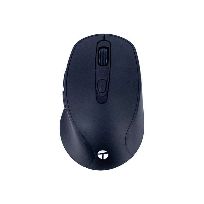 Mouse inalámbrico TEROS TE-1228S, Negro, 6 botones, Receptor USB