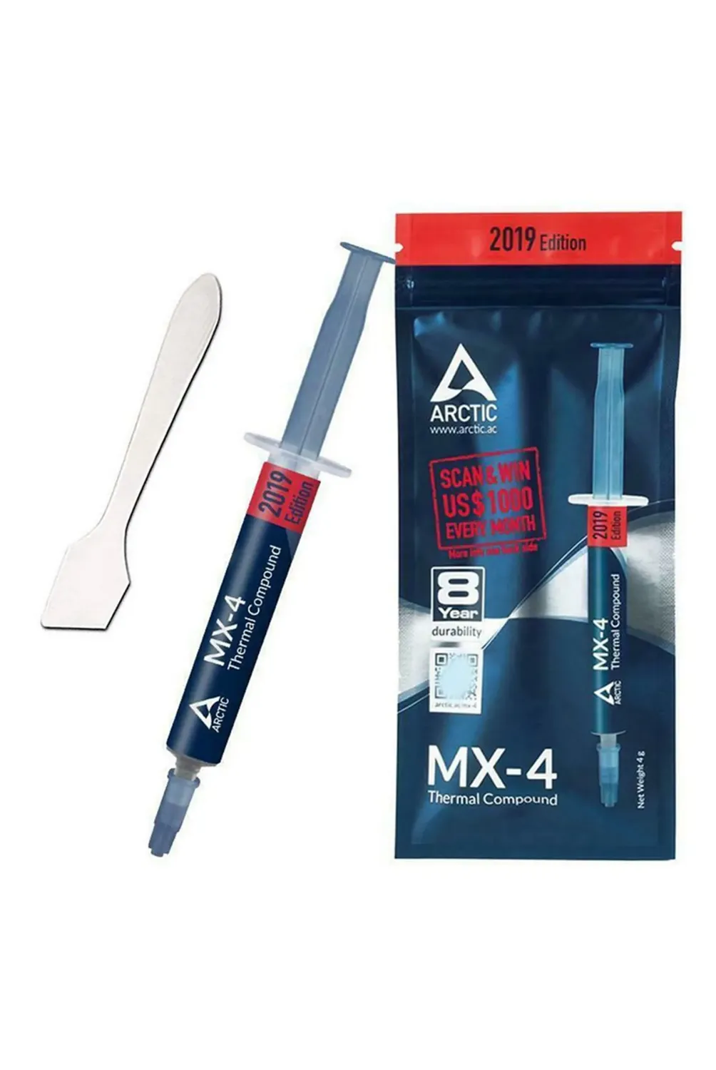 Pasta térmica ARCTIC MX-4 de 20g y espátula con 8.5 W/mK