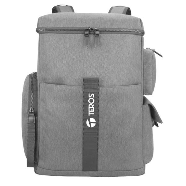 MOCHILA TEROS TE-IDS18582, POLIÉSTER, PARA NOTEBOOK DESDE 14" HASTA 15", COLOR GRIS