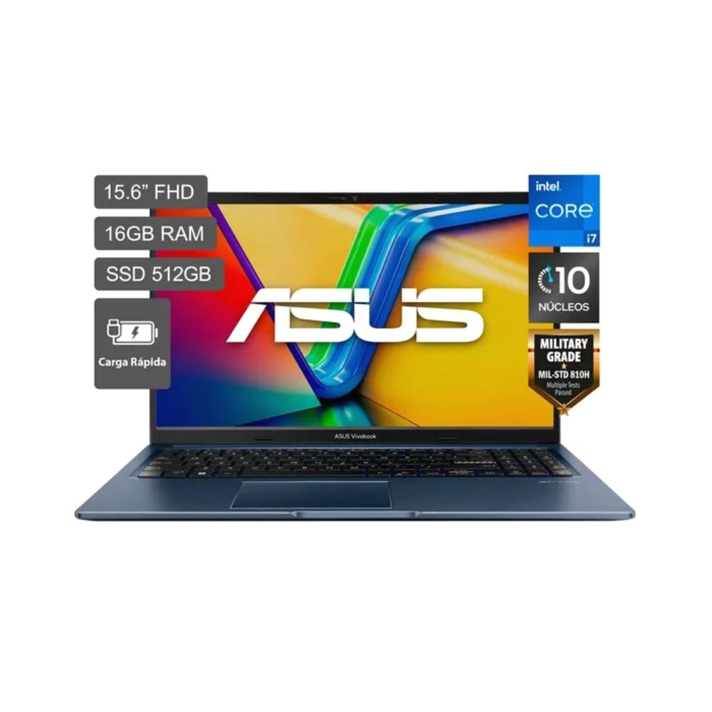 Notebook ASUS X1504VA-BQ792, 15.6" LED FHD IPS, Core i7-1355U hasta 5.0GHz, RAM 16GB DDR4, SSD 512GB PCIe 3.0 NVMe M.2