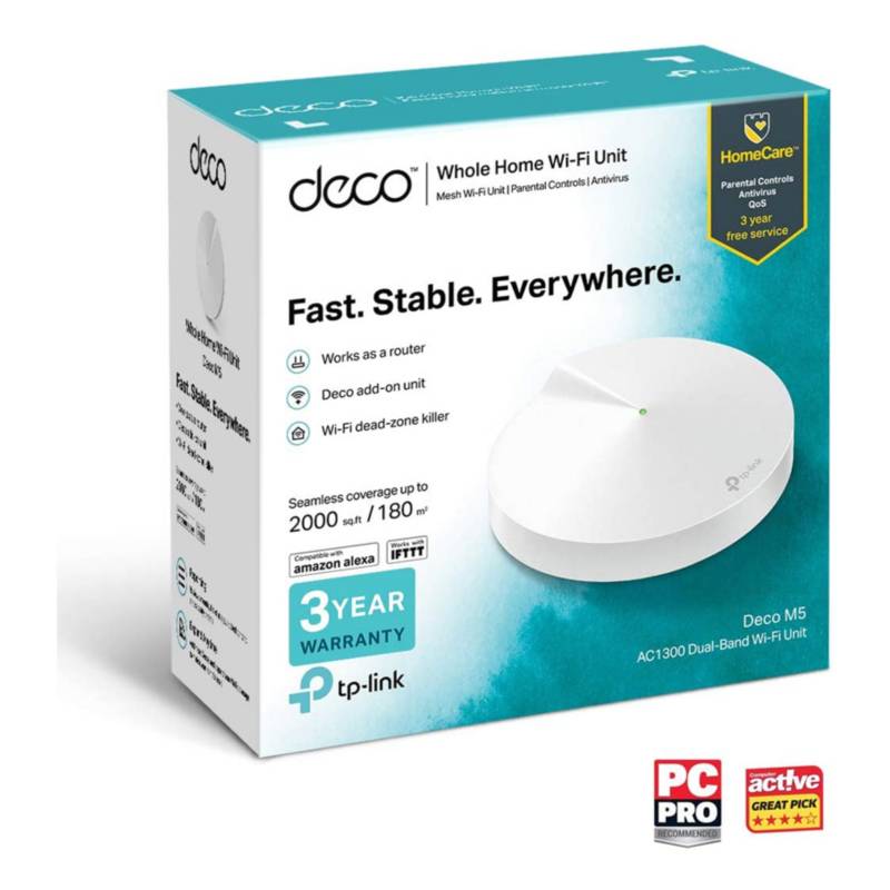 SISTEMA INALÁMBRICO TP-LINK AC1300 X 1 PACK, DECO M5, DUAL BAND 2.4 GHZ / 5 GHZ, 802.11A/B/G/N/AC