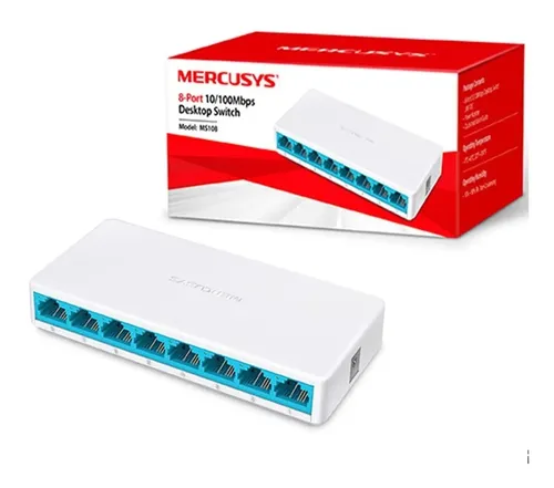 SWITCH MERCUSYS MS108, 8 PUERTOS, 10/100MBPS
