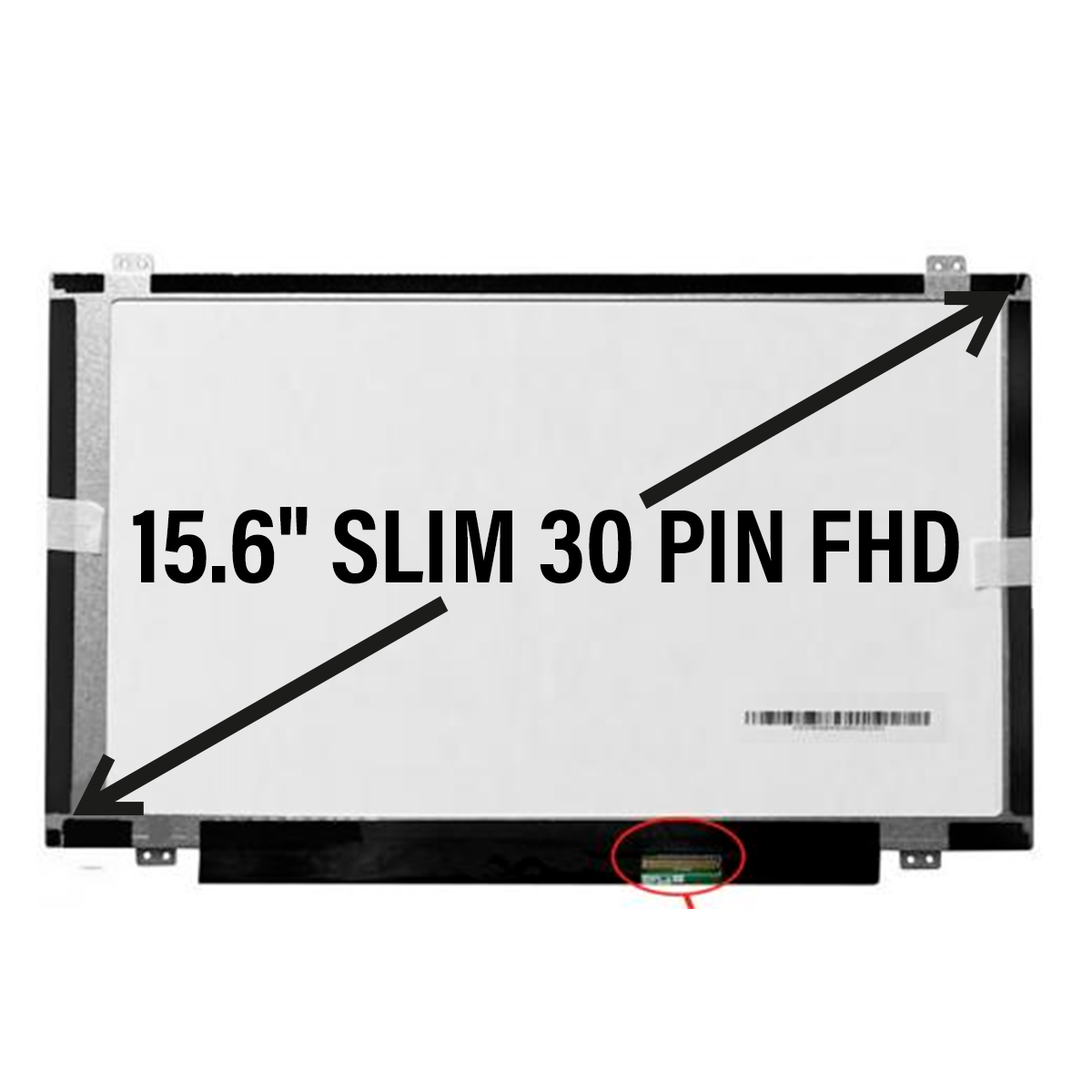 PANTALLA PARA NOTEBOOK DE 15" LED SLIM, 30 PINES, FHD 1920X1080
