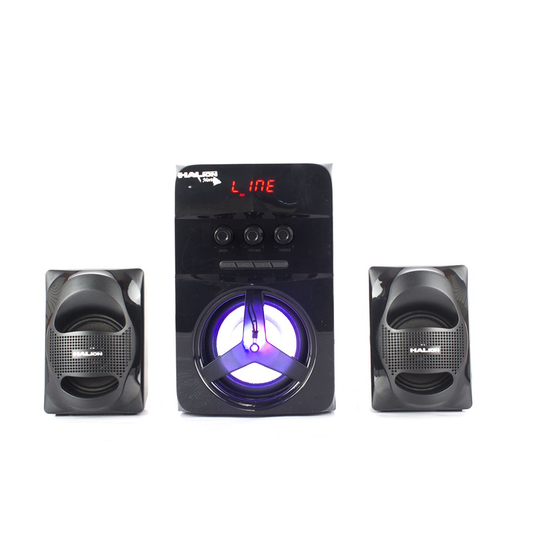 PARLANTE 2.1 HALION NORTON HA-K37 POWER 80W, LED, RADIO FM / BLUETOOTH / KARAOKE / USB /SD