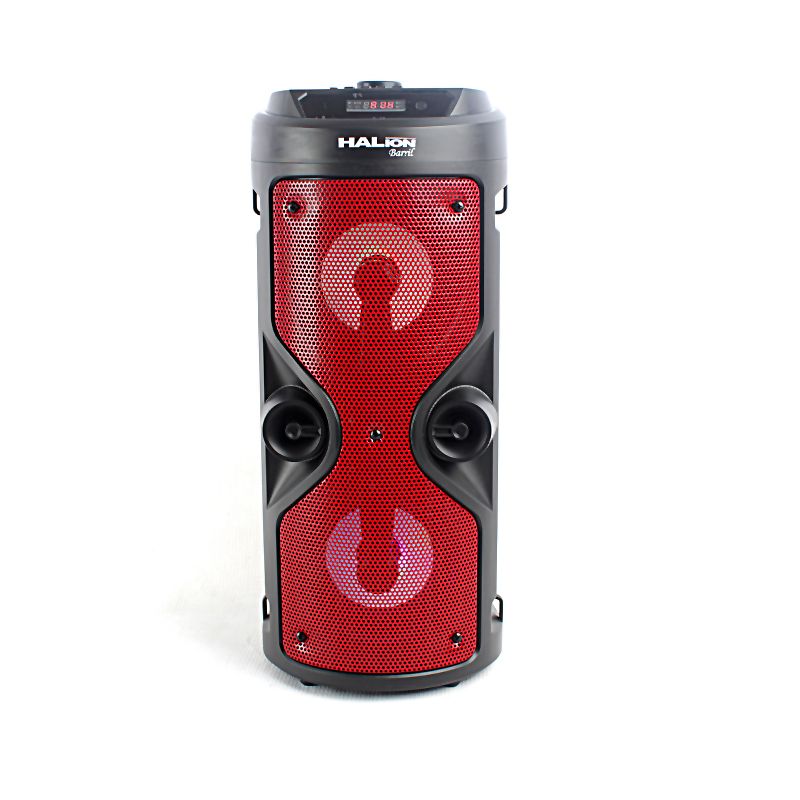 PARLANTE CON BATERIA HALION BARRIL HA-M4 2x4" 80W, LED, RADIO FM / BLUETOOTH / KARAOKE / USB /SD