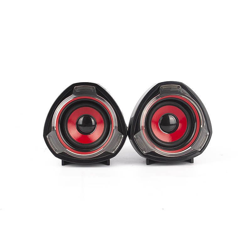 PARLANTE HALION GAMER 2.0 HA-S228 2X5W, USB, ROJO