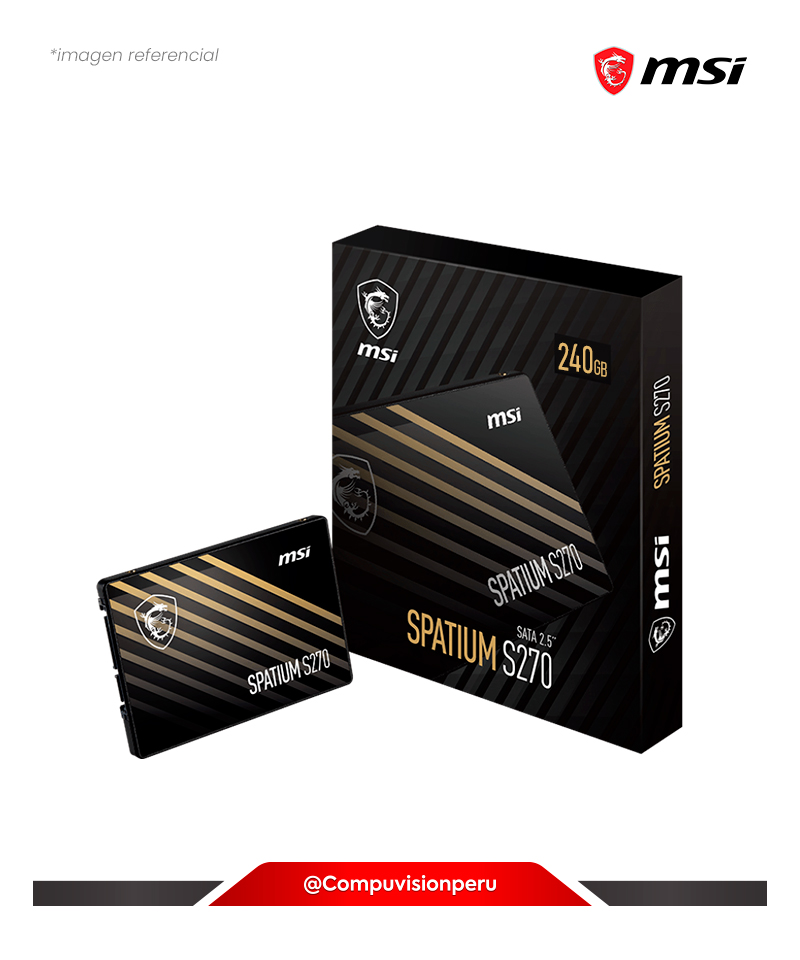 Unidad de Estado Solido MSI SPATIUM S270 SATA 2.5" 240GB, SATA III 6.0 Gbps
