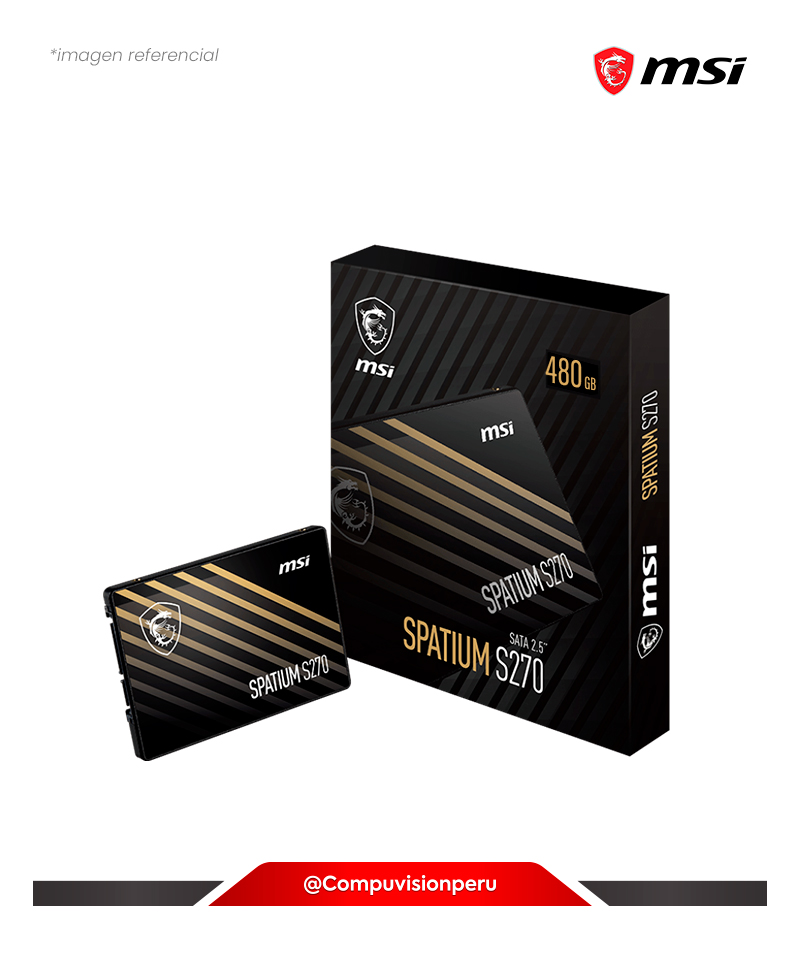 Unidad de Estado Solido MSI SPATIUM S270 SATA 2.5" 480GB, SATA III 6.0 Gbps